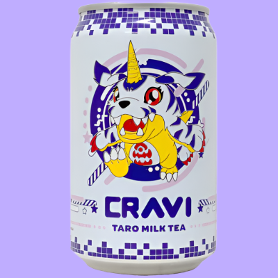 Cravi Digimon Taro Milk Tea 315mL (Taiwan)