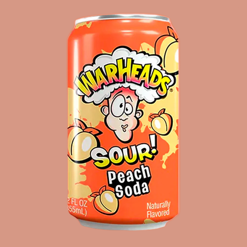 Warheads Sour Peach Soda 12 fl oz (Rare American)