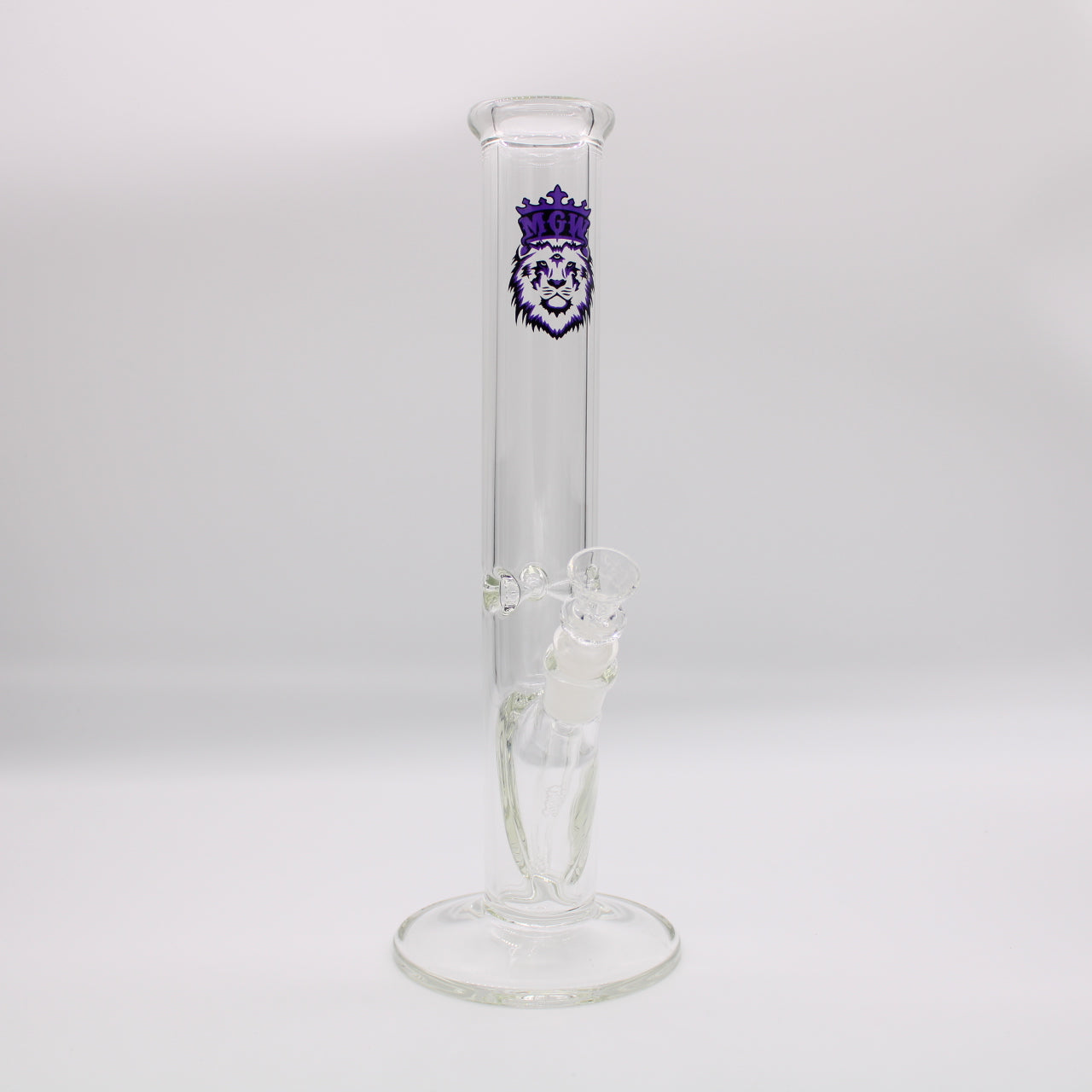 15” straight tube with diffused downstem -7 mm thick - Purple
