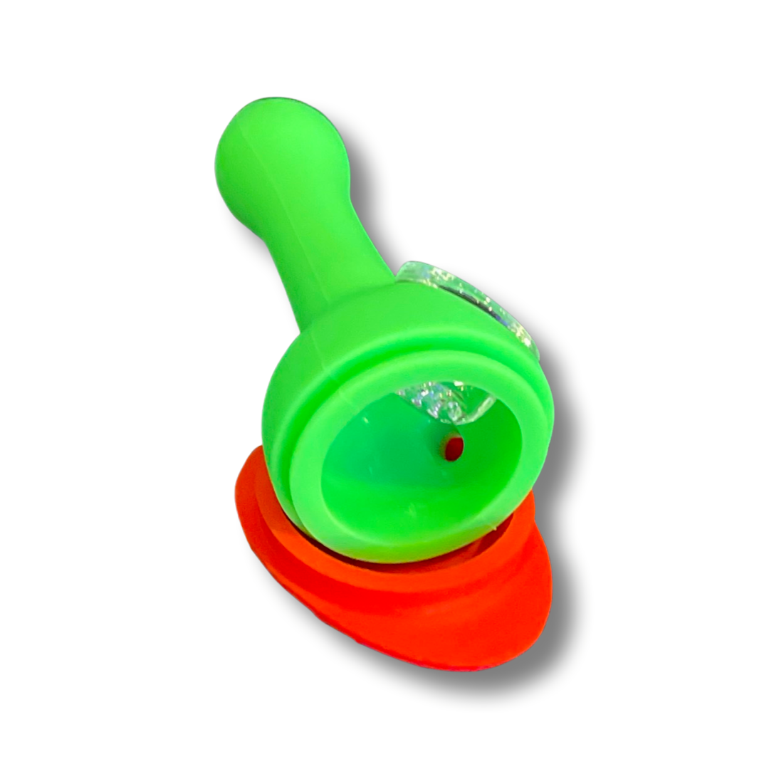 5" Silicone Spiderguy Hand Pipe - Green