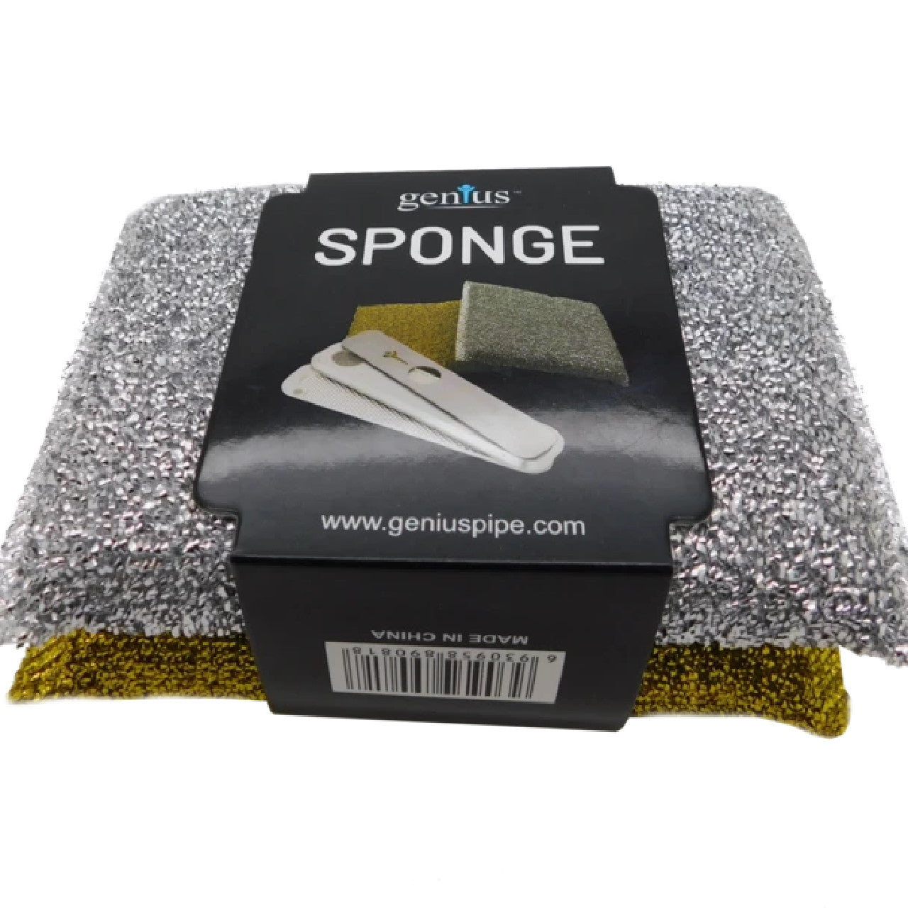 Genius Soft Metallic Mesh Sponge 2ct