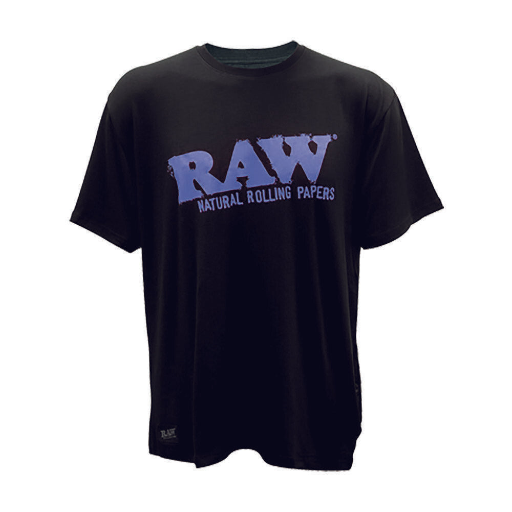 RAW T-Shirt W/ Stash Pocket - Black W/ Purple Logo