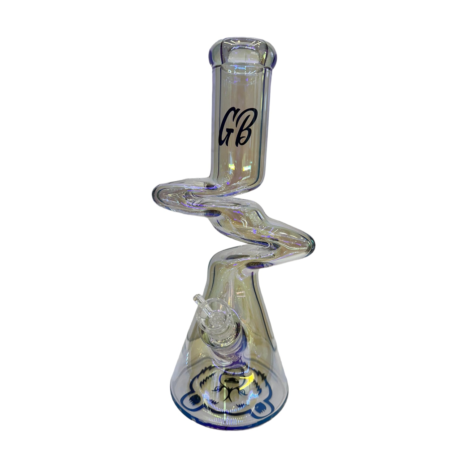 Green Bear Zig Zag Beaker - Chrome