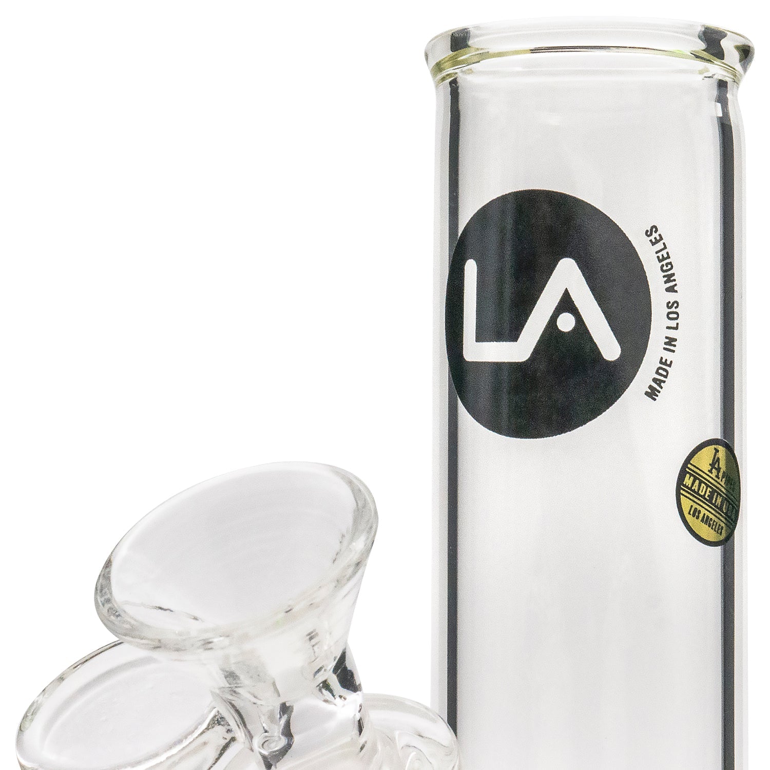 LA Pipes 8" Straight Bong with Ice Pinch (ONLINE ONLY)