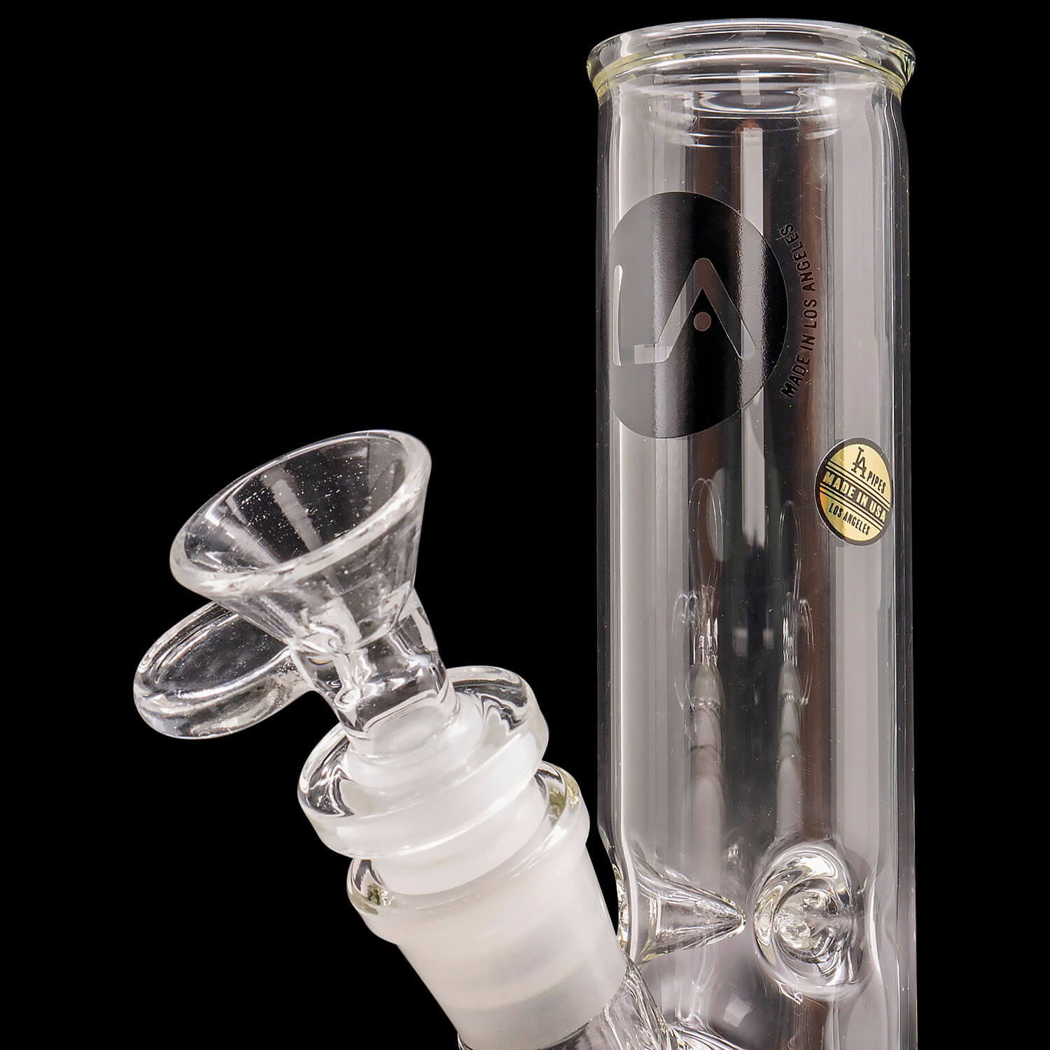 LA Pipes 8" Straight Bong with Ice Pinch (ONLINE ONLY)