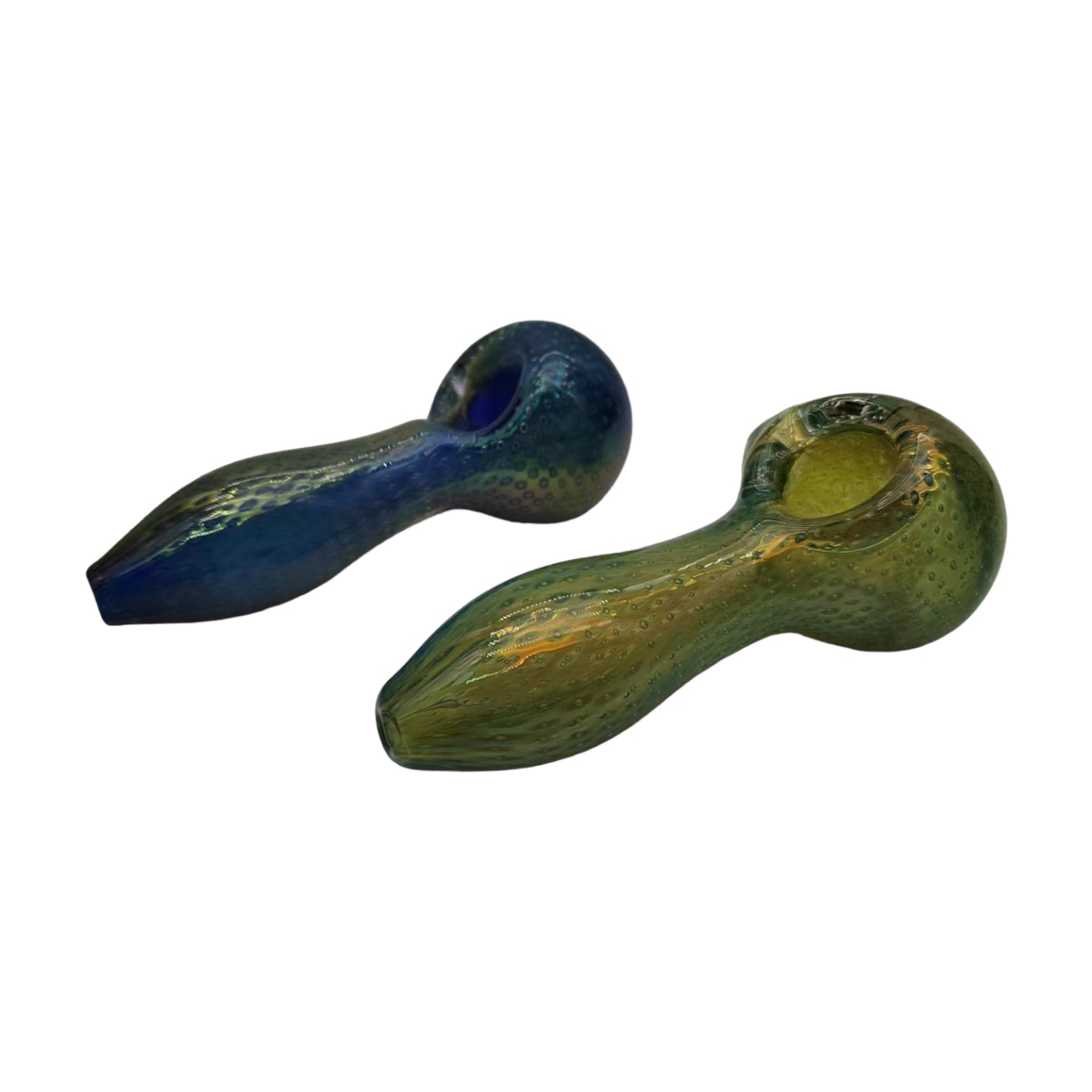 Silver Fumed Bubble Spoon - Green