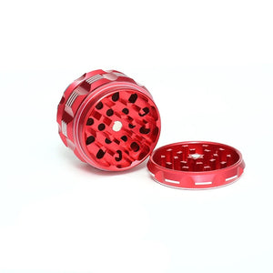 Engravable 4 Piece Aluminum Grinder 63mm - Red