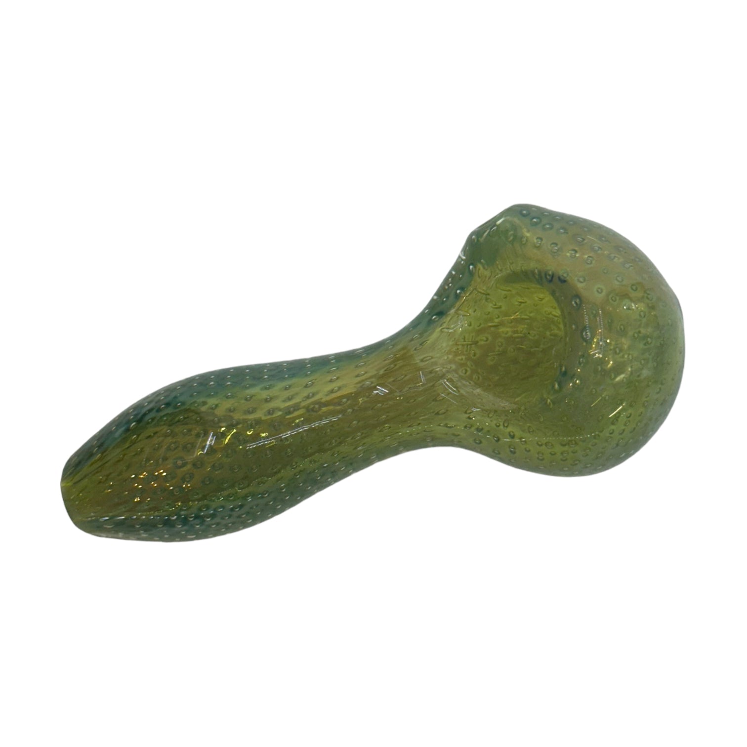 Silver Fumed Bubble Spoon - Green