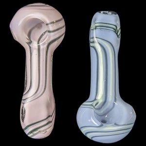 3.5" Square Mouth Assorted Color Slyme Spoon Hand Pipe