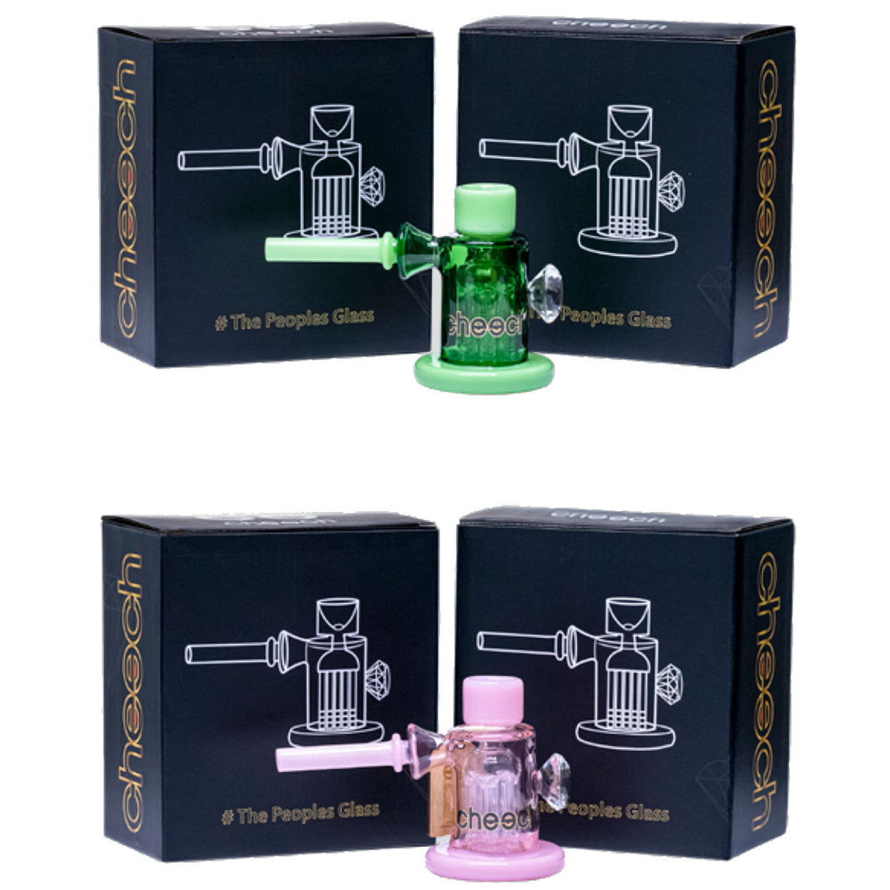 4" Full Color Bubbler Hand Pipe - Green