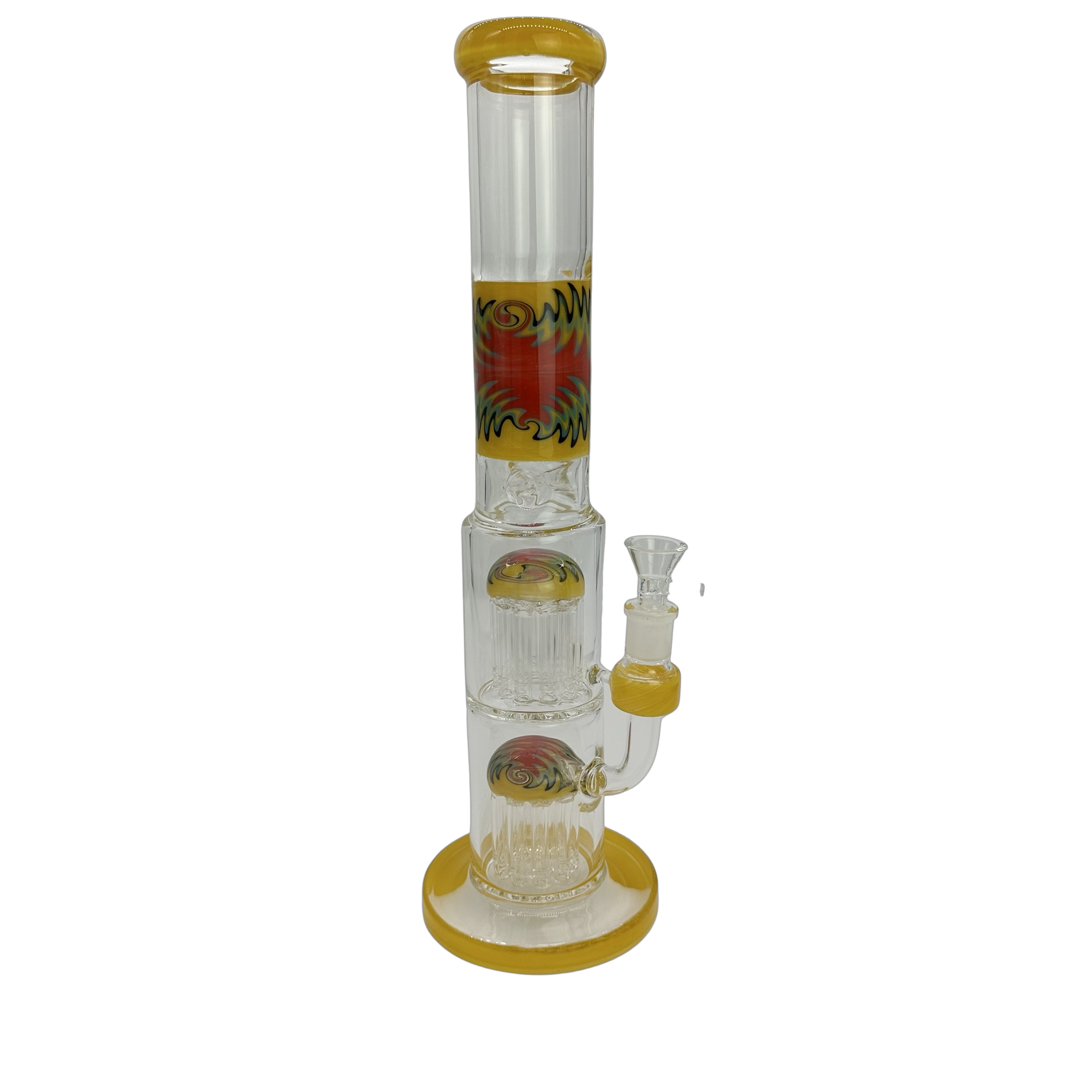 Wag Wig Double Tree Perc Bong (Online Only) - Yellow