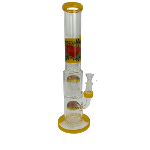Wag Wig Double Tree Perc Bong (Online Only) - Yellow