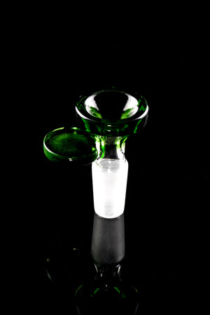 Colored Glass 14.5 mm Male Bowl with Handle “Grip Pop” (ONLINE ONLY)
