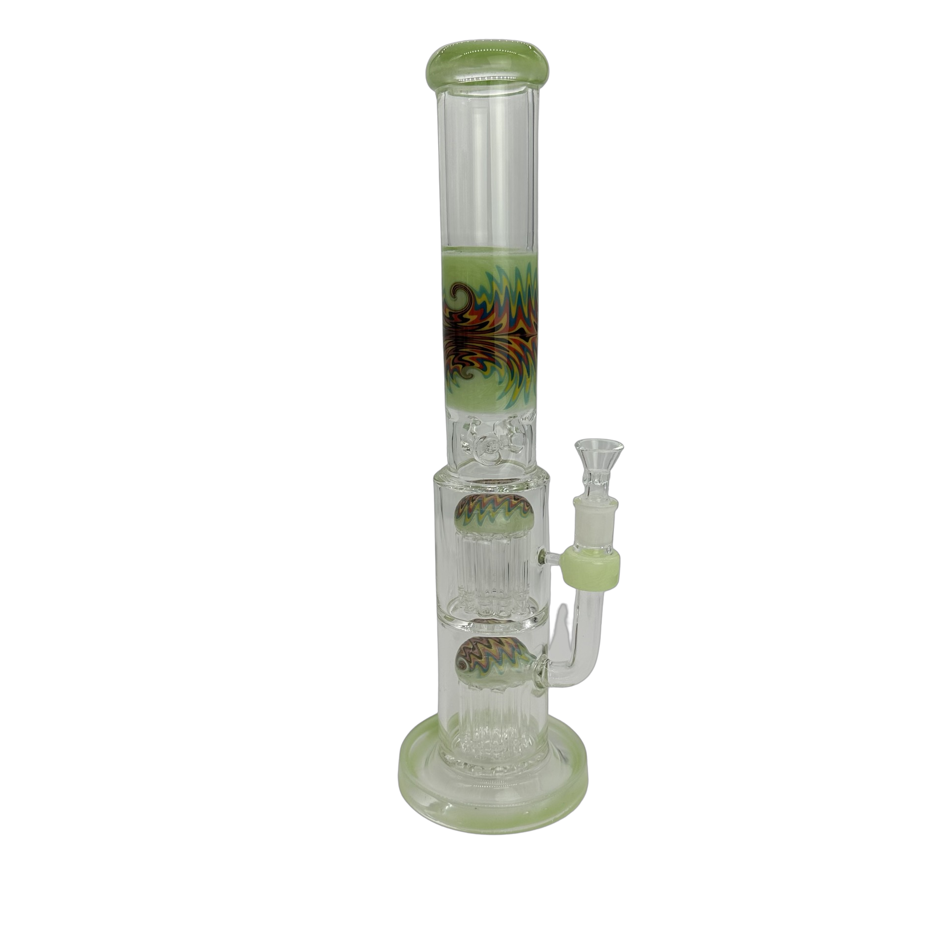Wag Wig Double Tree Perc Bong (Online Only) - Yellow