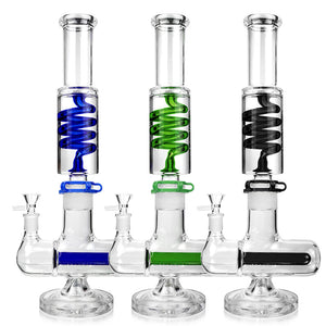 16" Glycerin Coil Color Inline Bong