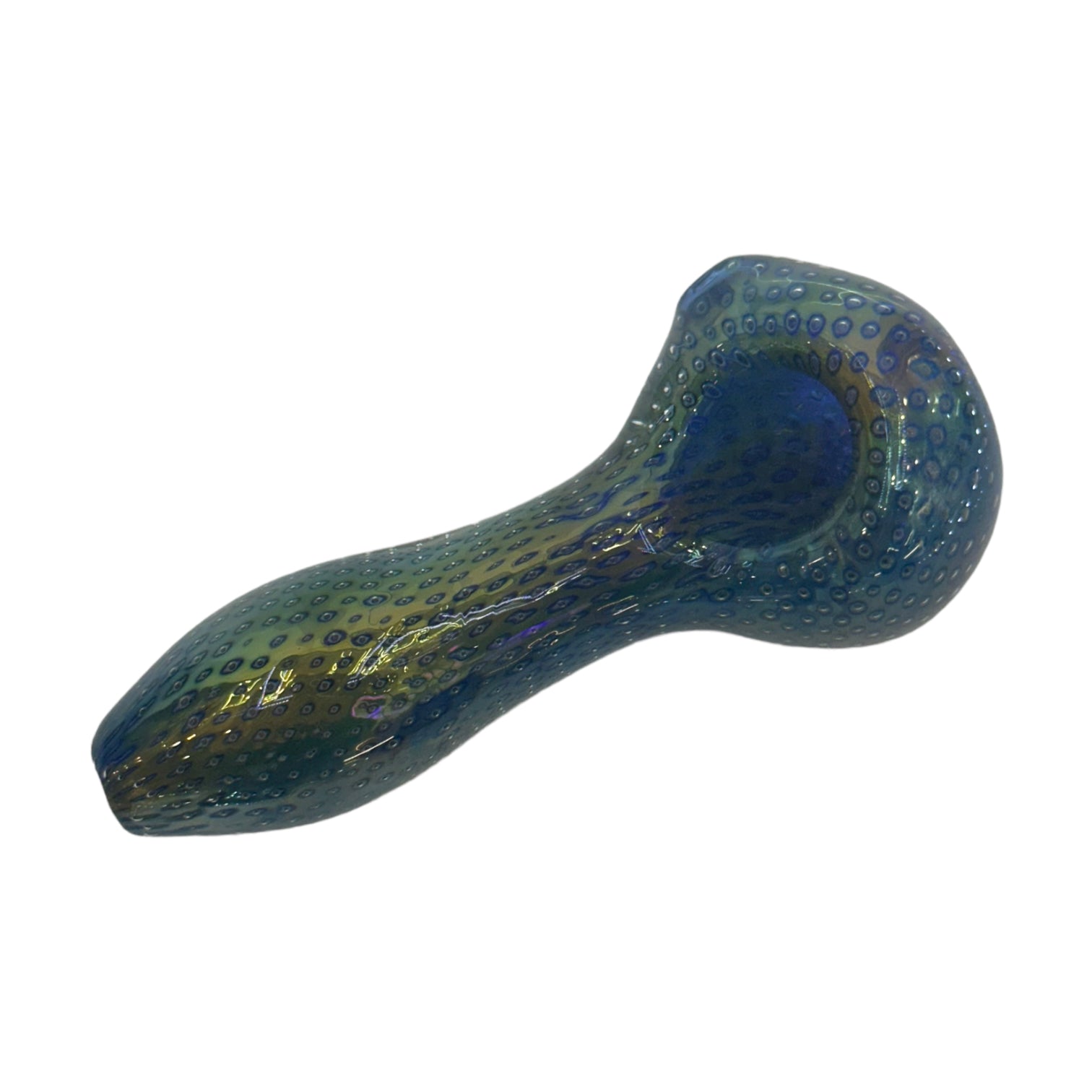Silver Fumed Bubble Spoon - Blue