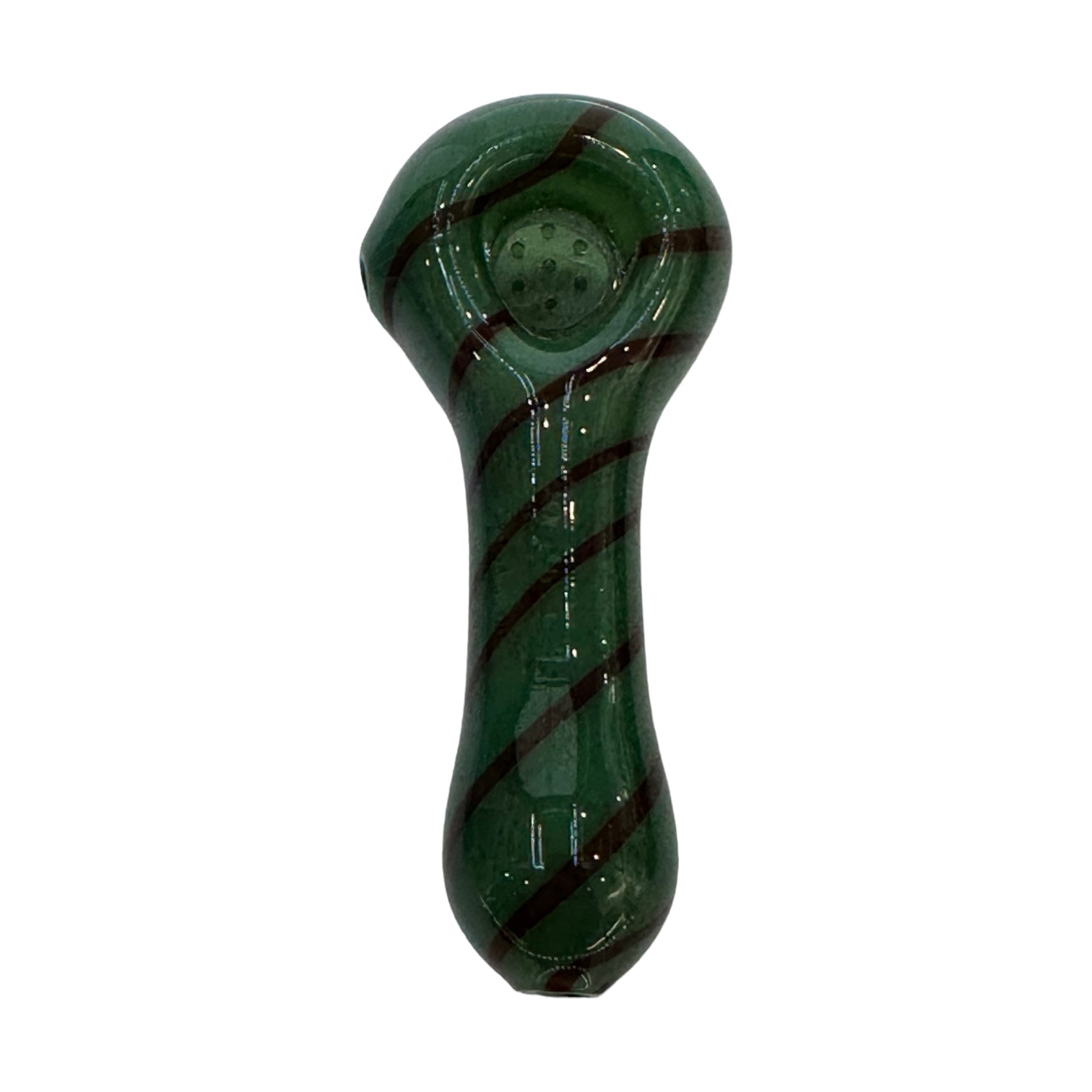 Spiral Color Spoon With Built In Screen - Dark Green