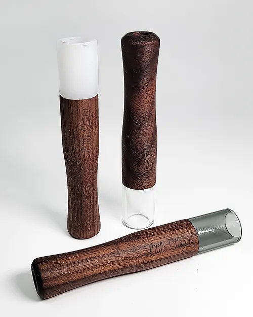 Honey Labs Little Stinger™ Chillum - Black Walnut / Clear Glass