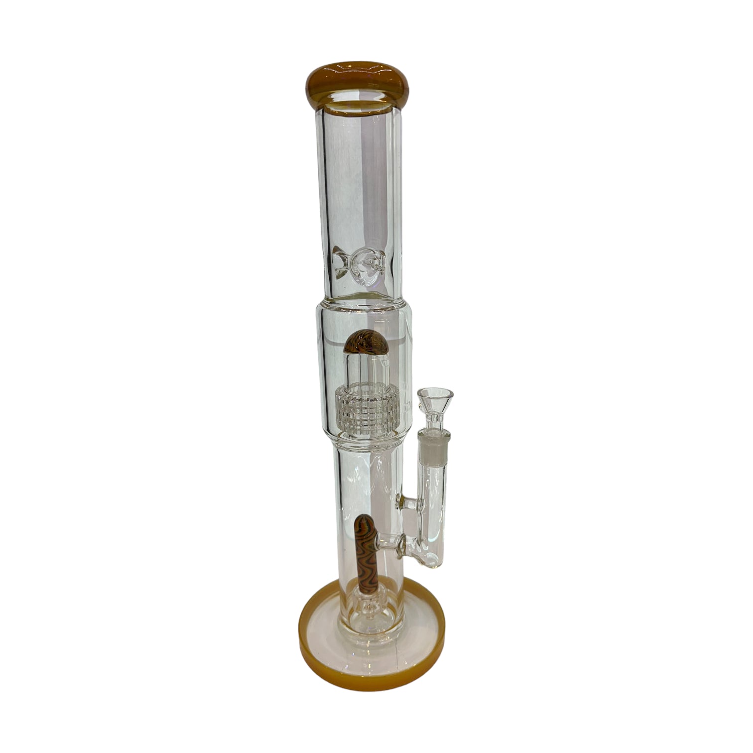 14" Wig Wag Tube with Perc - Orange/Yellow