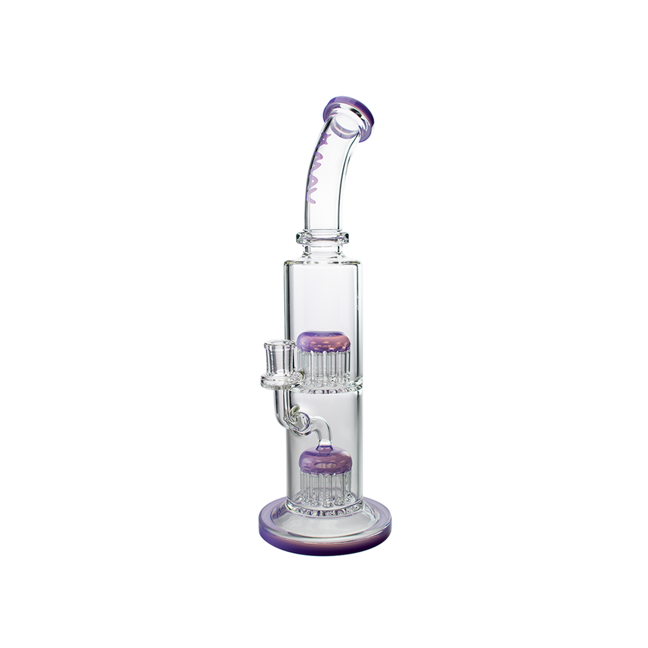 13" Double Tree Chamber Waterpipe - Purple
