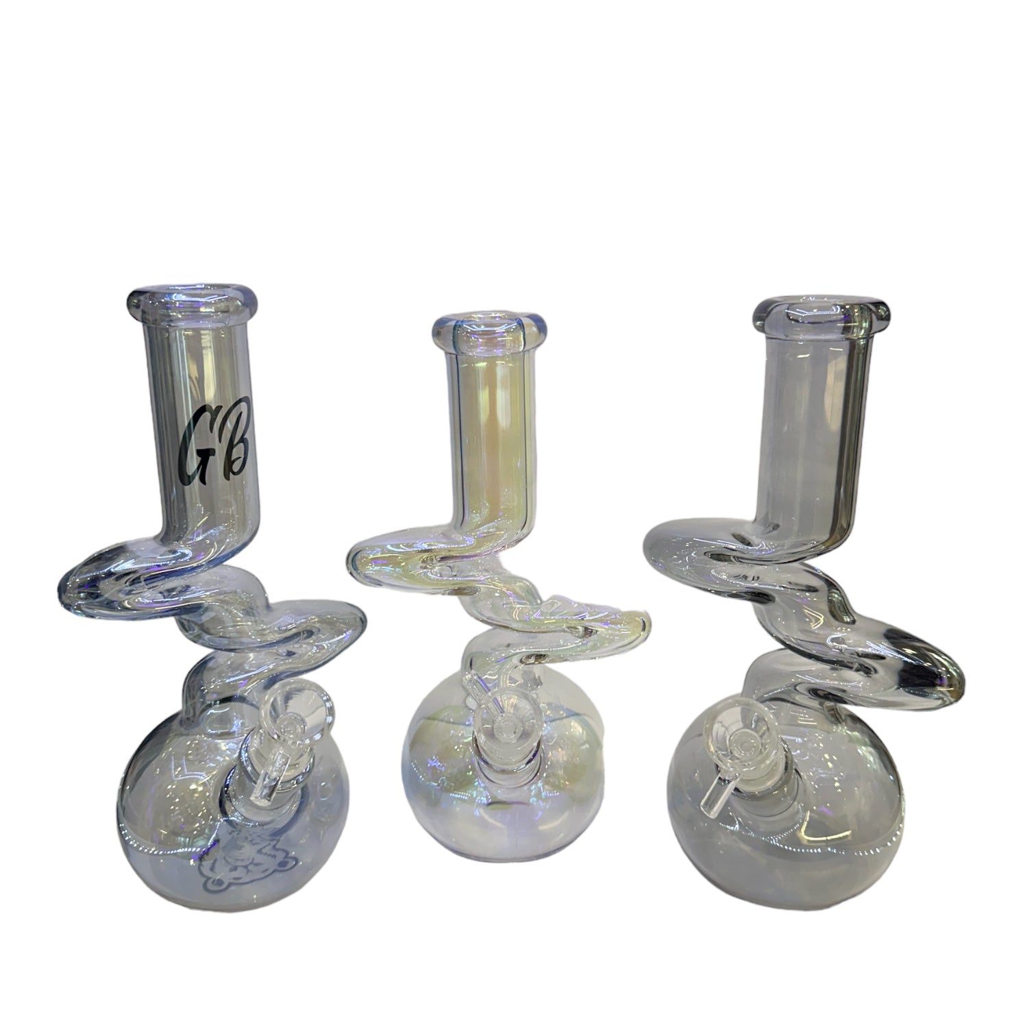 Green Bear OG ZigZag Beaker - Chrome