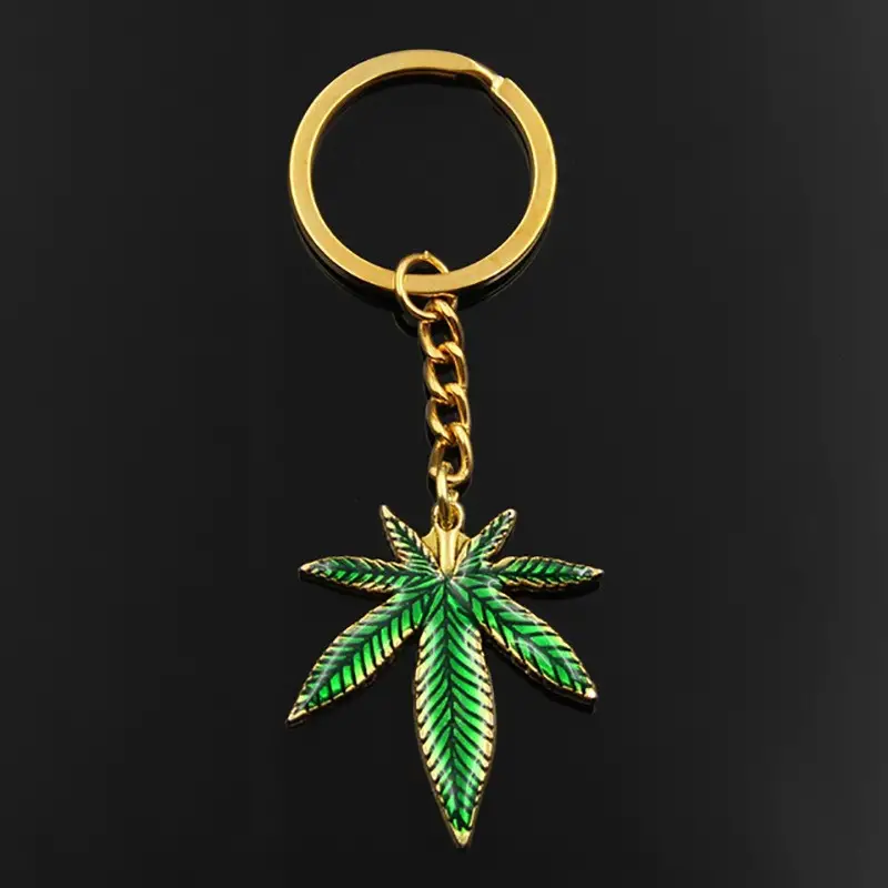 Logo Cannabis Leaf Stress Reliever Keyrings