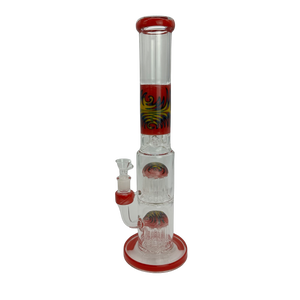 Wag Wig Double Tree Perc Bong (Online Only) - Red