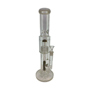 14" Wig Wag Tube with Perc - White