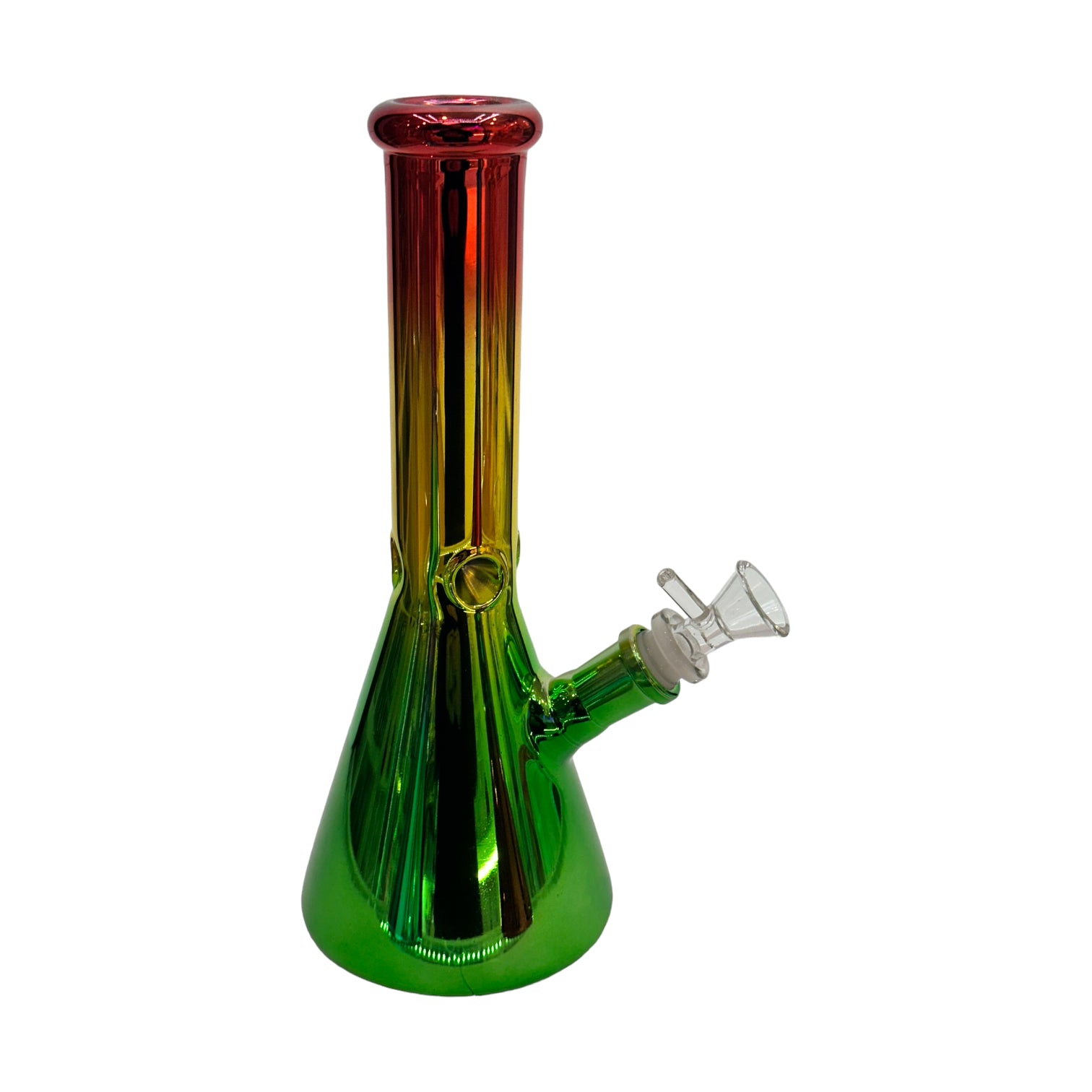 8" Chrome Color Beaker Bong - Green