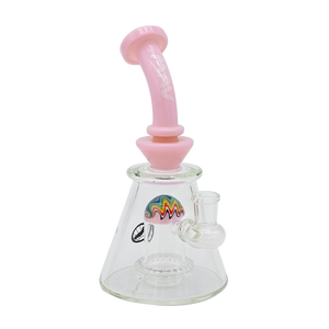7" Wig Wag UFO Pyramid Water Pipe - Pink