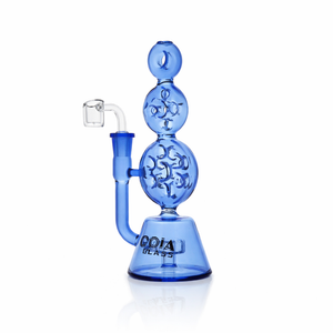 8" Triple Stack Swiss Perc Recycler Dab Rig | Croia Glass (ONLINE ONLY)