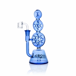 8" Triple Stack Swiss Perc Recycler Dab Rig | Croia Glass (ONLINE ONLY)