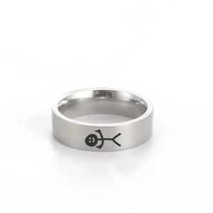 Engravable Titanium Middle Finger Rings - Silver / 12