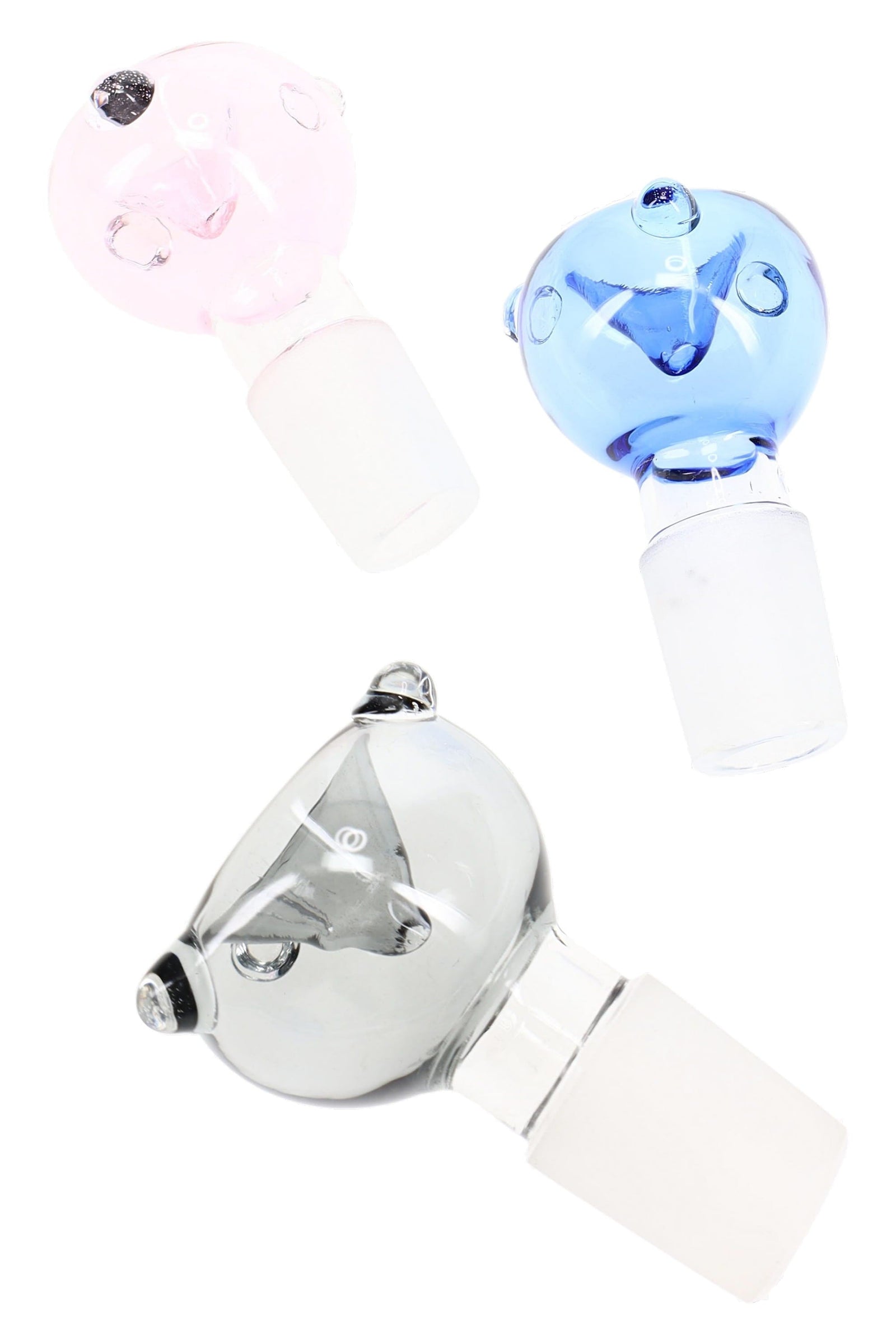 Colored Glass 18.8 mm Male Bowl “Dot Drop” – Assorted Colors (ONLINE ONLY)