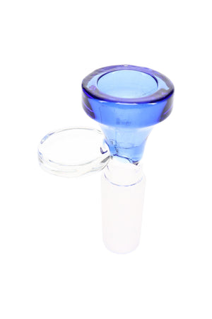 Colored Glass 14.5 mm Male Bowl with Handle “Grip Pop” (ONLINE ONLY)