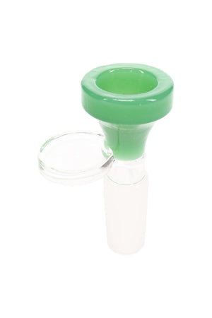 Colored Glass 14.5 mm Male Bowl with Handle “Grip Pop” (ONLINE ONLY)