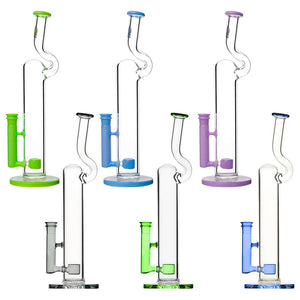 Calibear 16" Natty Neck Flower Bong | Flower of Life Perc Glass Water Pipe (ONLINE ONLY)