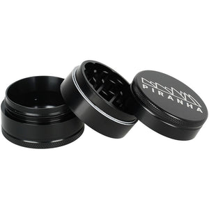 6CT BOX - Piranha Grind-and-Store Aluminum Grinder - 3pc / 2" / Black (ONLINE ONLY)