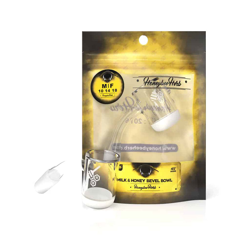 HONEY & MILK BEVEL BOWL QUARTZ BANGER - 45° DEGREE | YL (ONLINE ONLY)