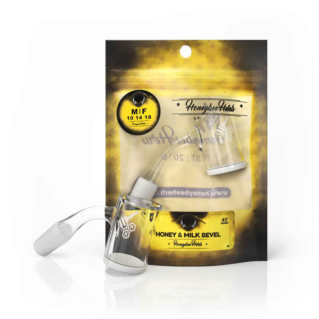 HONEY & MILK BEVEL QUARTZ BANGER - 45° DEGREE | YL (ONLINE ONLY)
