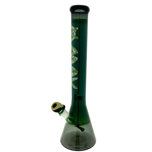 18" x 5mm Happy Avocado Beaker Bong + Ash Catcher Combo x Empire Glassworks Avocado bowl (ONLINE ONLY)
