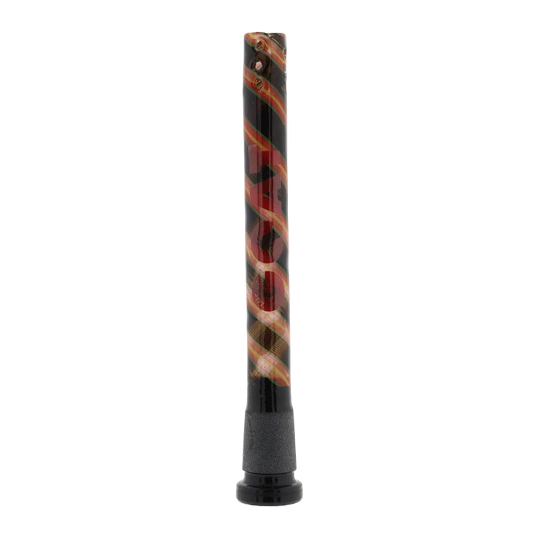 5" Lucky Goat swirly 12 hole Reversal Downstem - Black (ONLINE ONLY)