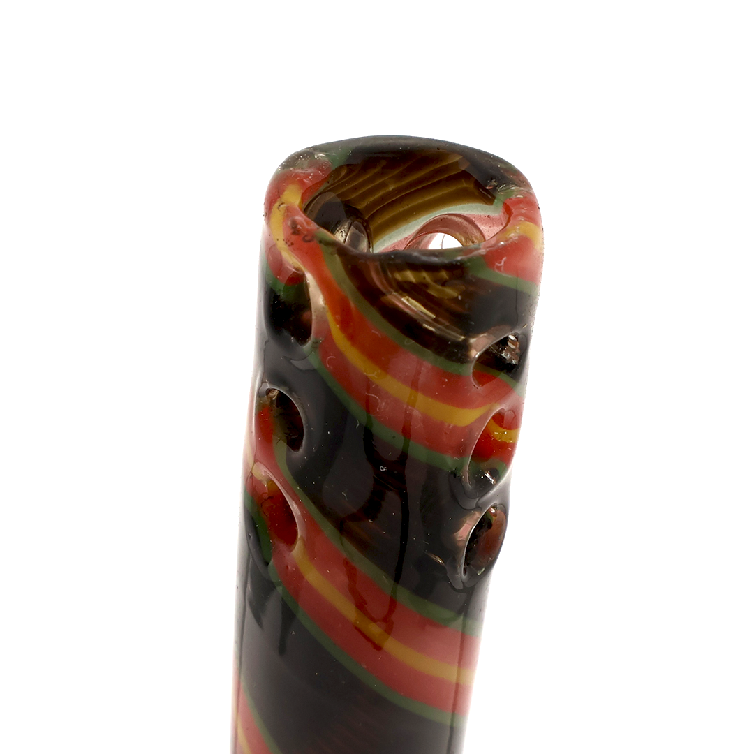 5" Lucky Goat swirly 12 hole Reversal Downstem - Black (ONLINE ONLY)