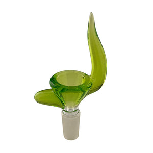 14MM Ooze Green Horn Bowl (ONLINE ONLY)