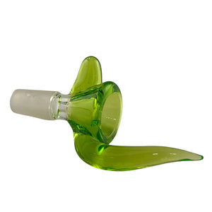 14MM Ooze Green Horn Bowl (ONLINE ONLY)