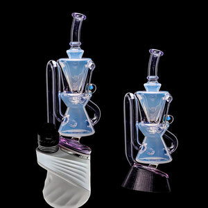Opal White Klein Recycler W/ Amazing Tornado for Puffco Peak OG & Pro | Calibear (ONLINE ONLY)