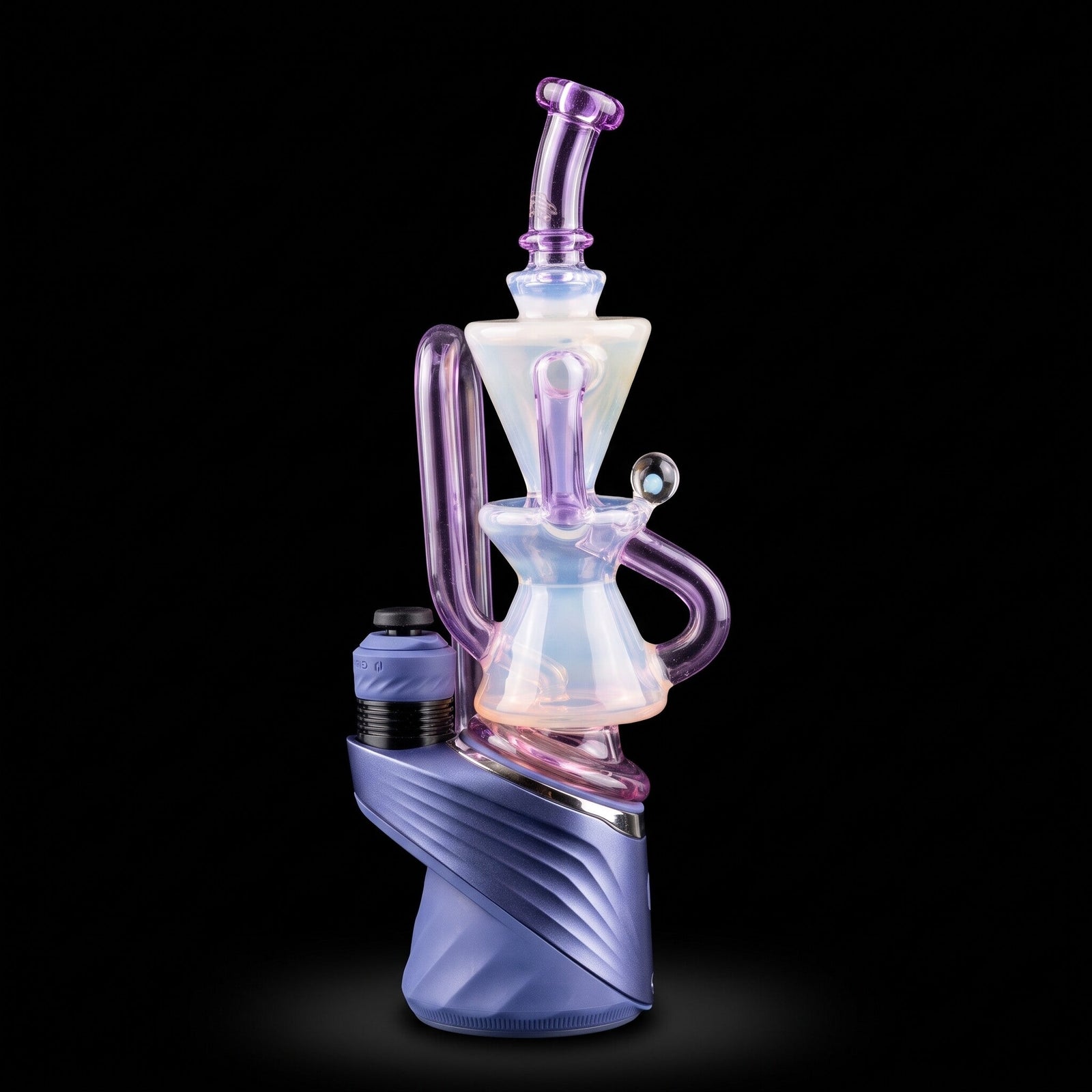 Opal White Klein Recycler W/ Amazing Tornado for Puffco Peak OG & Pro | Calibear (ONLINE ONLY)