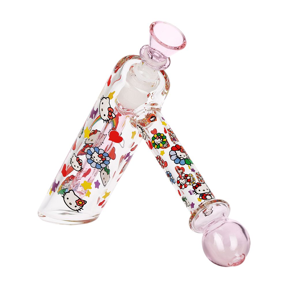 Happy Feels Kitty Glass Bubbler - 6" / 14mm F (ONLINE ONLY)