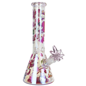 Party Kitty Electroplated Beaker Glass Water Pipe - 9.75" / 14mm F (ONLINE ONLY)