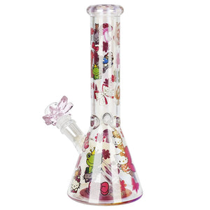 Party Kitty Electroplated Beaker Glass Water Pipe - 9.75" / 14mm F (ONLINE ONLY)